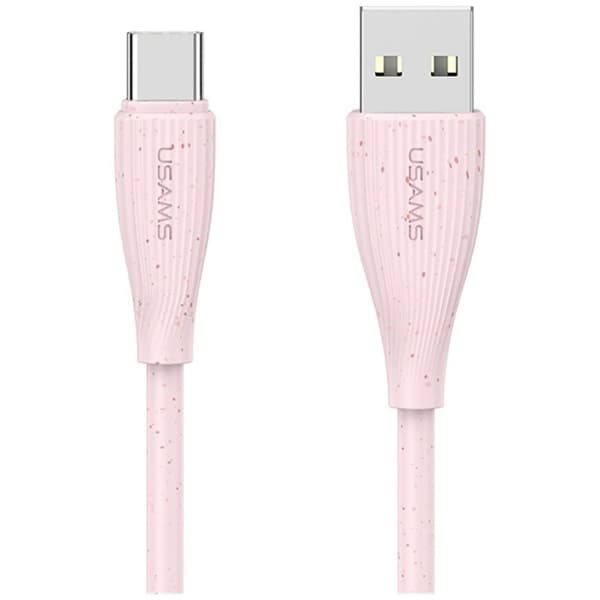 Usams USB-A till USB-C Kabel 1m Green Series - Rosa