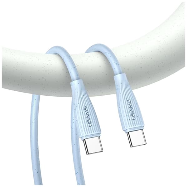 Usams USB-C till USB-C Kabel 1m Green Series - Vit