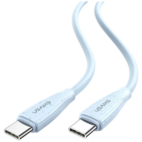 Usams USB-C till USB-C Kabel 1m Green Series - Vit