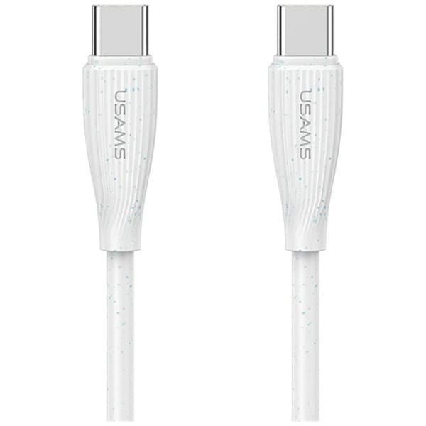 Usams USB-C till USB-C Kabel 1m Green Series - Vit