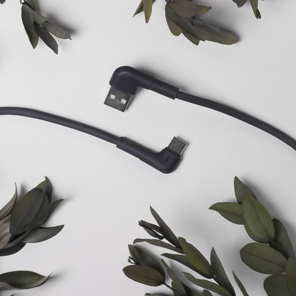Maxlife USB-A till USB-C Kabel Vinkel 3A 2m MXUC-09 - Svart