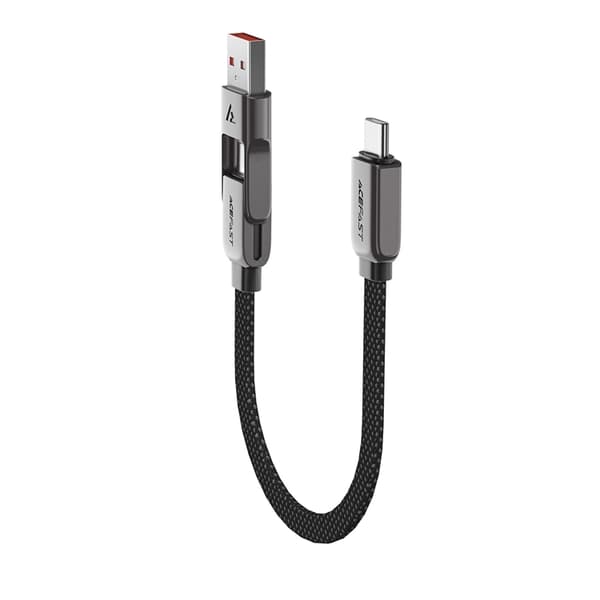Acefast USB-C - USB-A - USB-C 3A Kabel 0.2m 480Mb/s Svart