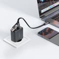 Miniatyrbild 5 av 6: Acefast USB-C - USB-A - USB-C 3A Kabel 0.2m 480Mb/s Svart