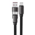 Miniatyrbild 1 av 6: Acefast USB-C - USB-A - USB-C 3A Kabel 0.2m 480Mb/s Svart