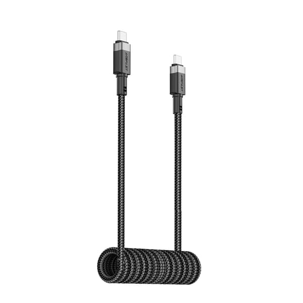 Acefast USB-C - USB-C 3A Kabel 1.2m Spring 480Mb/s - Svart