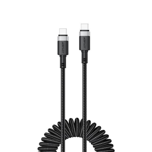 Acefast USB-C - USB-C 3A Kabel 1.2m Spring 480Mb/s - Svart