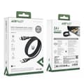 Miniatyrbild 6 av 6: Acefast USB-A - USB-C 3A Kabel 1.2m Magnetic Braid - Svart
