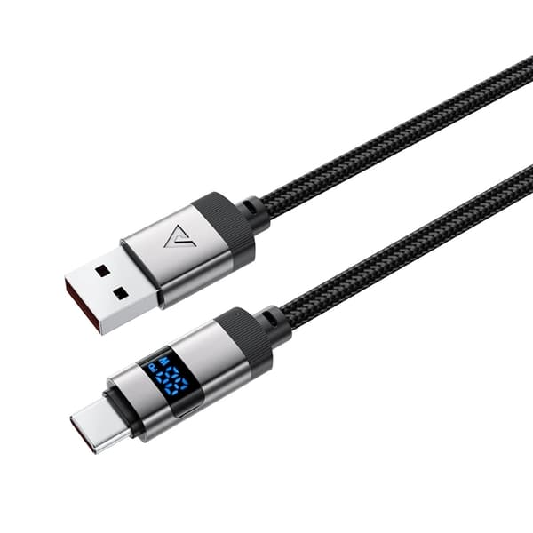 Acefast USB-A - USB-C 66W Kabel 1.2m Display 480Mb/s - Svart