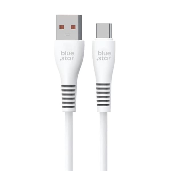 Blue Star USB-A - USB-C Kabel 1m 2A 12W DC99C - Vit