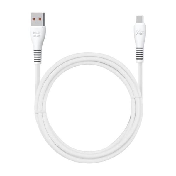 Blue Star USB-A - USB-C Kabel 1m 2A 12W DC99C - Vit
