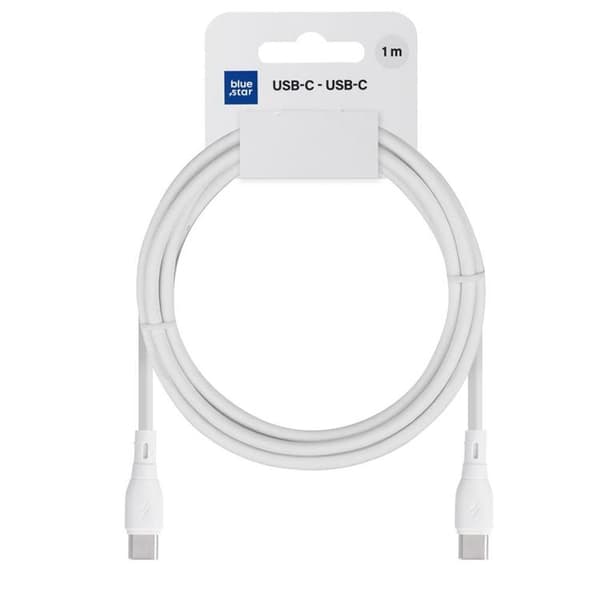 Blue Star USB-C - USB-C 3A 60W Kabel 1m ECO PJ73-13-3 - Vit
