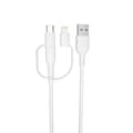 Miniatyrbild 2 av 3: Forever 3in1 USB-A till USB-C,Micro-USB,Lightning Kabel 1.5m