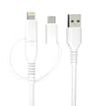 Miniatyrbild 1 av 3: Forever 3in1 USB-A till USB-C,Micro-USB,Lightning Kabel 1.5m