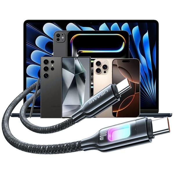 USAMS USB-C Till USB-C Kabel 100W 1.2m TC - Tarnish