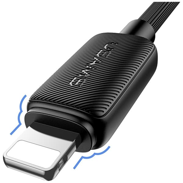 USAMS USB-C Till Lightning Kabel 1.2m Lanyard - Svart