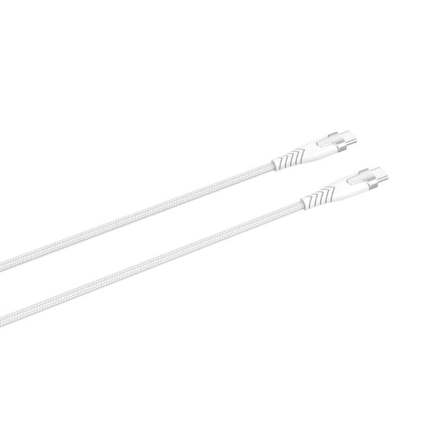 Gear Kevlar-Kabel Pro Usb-C 2.0 Med Metalhus Hvid 1,5m