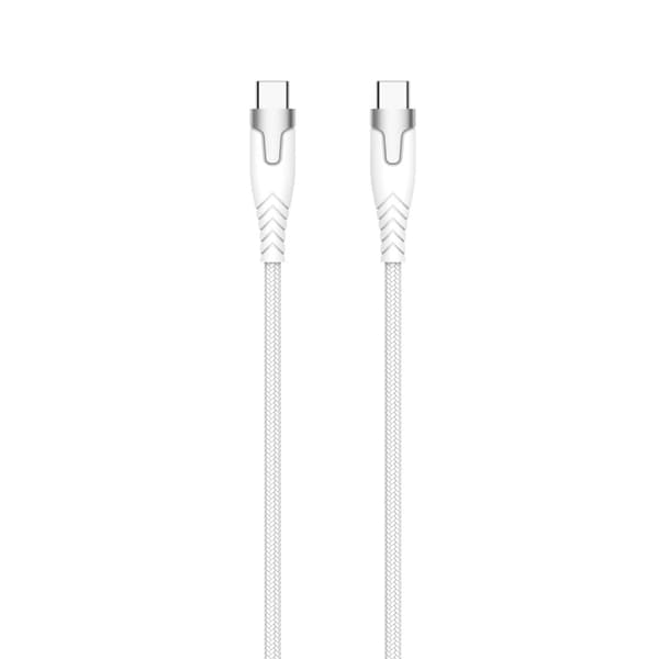 Gear Kevlar-Kabel Pro Usb-C 2.0 Med Metalhus Hvid 1,5m