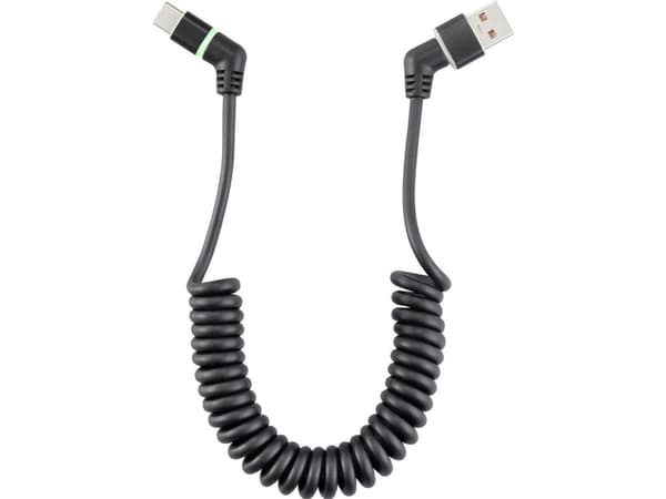 Renkforce USB-laddningskabel USB 2.0 USB 2.0 USB-A-hankontakt, USB-C®-kontakt 13 cm Svart 360° vridbart uttag RF-6713690