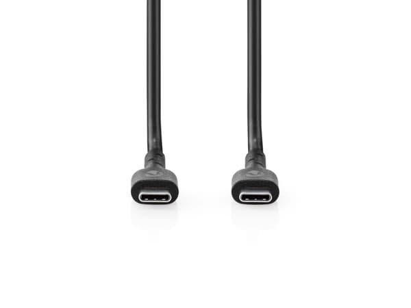 Nedis CCGL60710BK20, 2 m, USB C, USB C, USB 2.0, 0,48 Gbit/sek, Sort