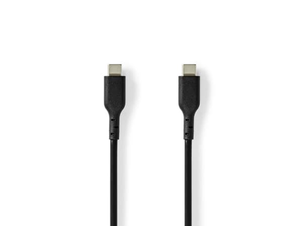 Nedis CCGL60710BK20, 2 m, USB C, USB C, USB 2.0, 0,48 Gbit/sek, Sort