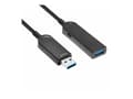 Miniatyrbild 1 av 3: MicroConnect Premium - USB-förlängningskabel - USB typ A (hane) till USB typ A (hona) - USB 3.2 Gen 2 - 30 m - Active Optical Cable (AOC) - svart