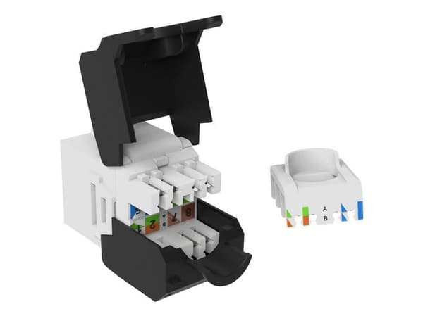 Equip 769227, platt, vit, RJ-45, LSA, honkontakt, 10GBase-T