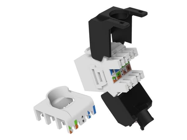Equip 769227, platt, vit, RJ-45, LSA, honkontakt, 10GBase-T