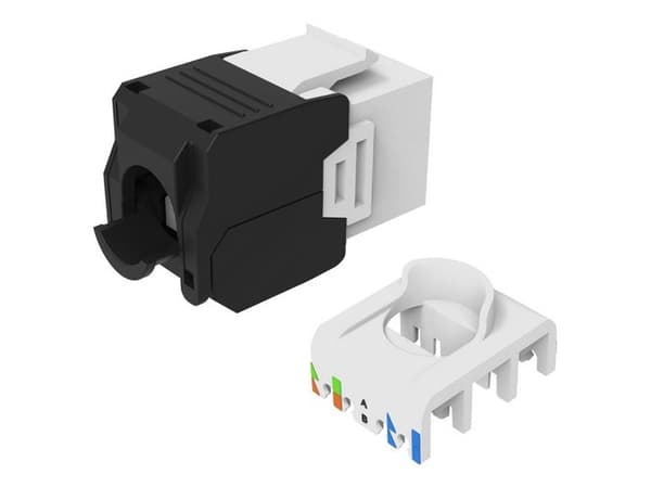 Equip 769227, platt, vit, RJ-45, LSA, honkontakt, 10GBase-T