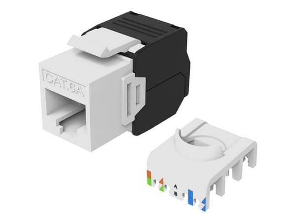 Equip 769227, platt, vit, RJ-45, LSA, honkontakt, 10GBase-T
