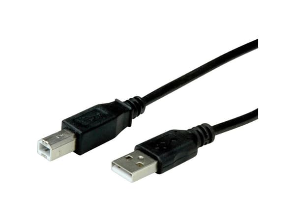 roline recycled material USB-kabel USB 2.0 1.80 m Sort 11458818