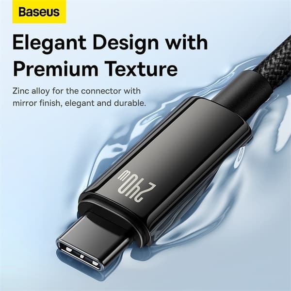 240W Snabbladdning Baseus Tungsten USB-C till USB-C-kabel – 3m