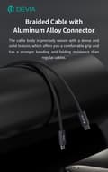 Miniatyrbillede 7 af 9: 240W Devia Extreme Snabbladdning USB-C till USB-C-kabel – 2m