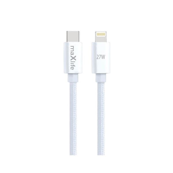 Maxlife USB-C - Lightning Kabel 2 m 27W - Vit