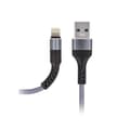 Miniatyrbild 3 av 6: Maxlife USB - Lightning Kabel 1 m 2A - Grå Nylon