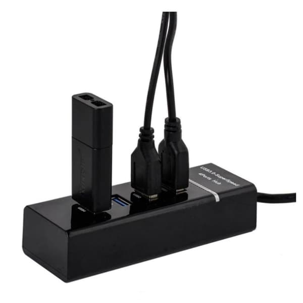 USB 2.0 Hub 4-port Svart