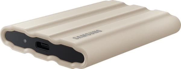 External SSD Samsung T7 Shield, 2TB USB-C, Moonrock Beige