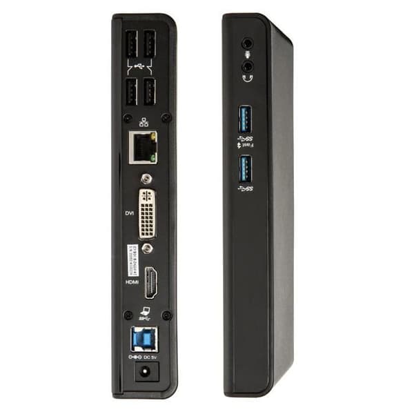 USB/HDMI/DVI RJ45 dockningsstation - IBICO - ICY BOX - Svart - Gigabit Ethernet - Flera portar