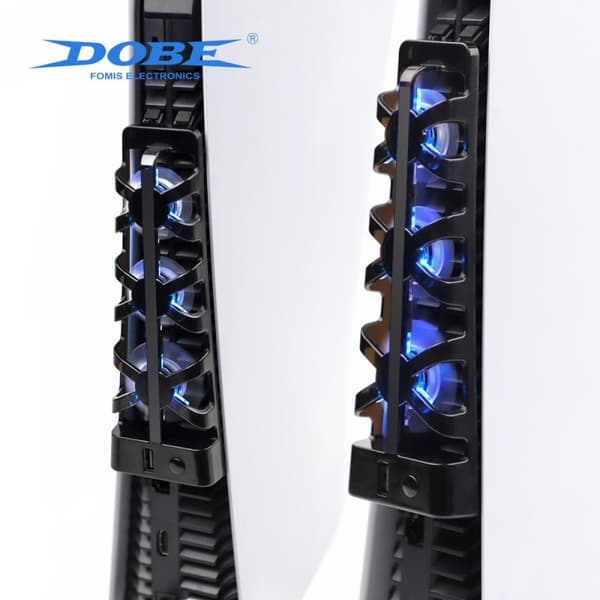 PlayStation 5 USB køler. DOBE PS5 Cooling Fan med LED.
