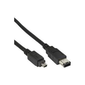 InLine-kabel IEEE1394 4-stift/st. - 6pol/St. 1,8 m svart (34642)