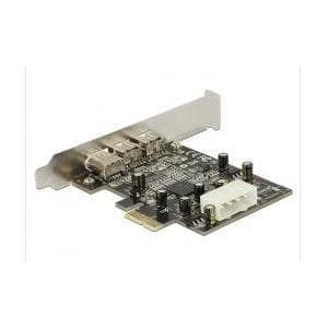 Delock PCI Express-kort > 2 x ekstern FireWire B + 1 x ekstern FireWire A (89153)