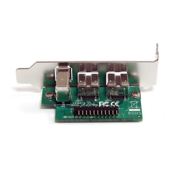StarTech.com 3-portti 2b 1a 1394 Mini PCI Express FireWire-korttisovitin - FireWire-sovittimet - PCI Express Mini -kortti - FireWire 800 - 2 porttia +