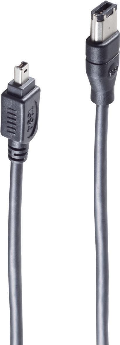 shiverpeaks BS77213 – FireWire 400 (IEEE 1394/IEEE 1394a) – 4-p – 6-p – musta – uros/uros – 400 Mbit/s (BS77213)