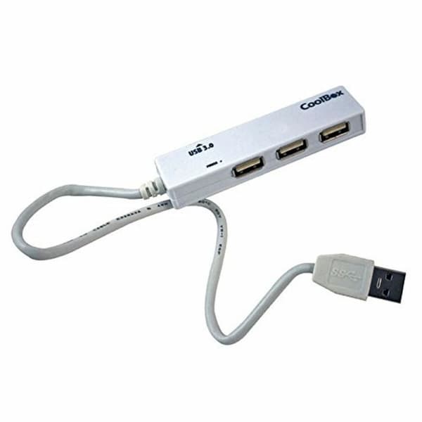 USB-keskitin CoolBox COO-H413 Valkoinen 3600 W