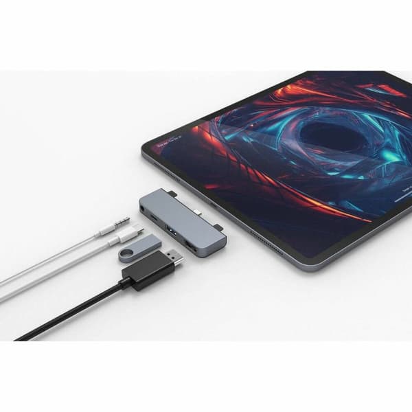 USB-keskitin Hyper HD319E-Grey Harmaa