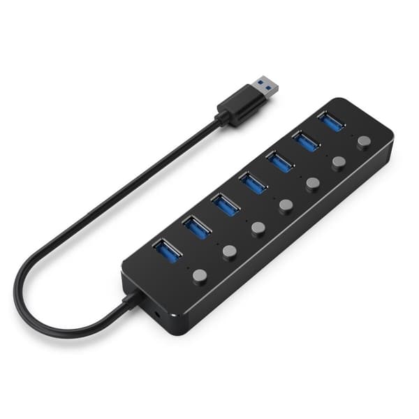 USB Hub GEMBIRD UHB-U3P7P-01 Sort