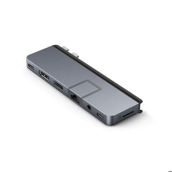USB Hub - HyperDrive - HD575-GRÅ - 7-i-2 - För MacBook Air och Pro - Sideral grå