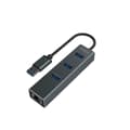 Miniatyrbild 1 av 5: USB HUB 4 Portar Savio AK-58 Ethernet (RJ-45) Grå