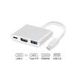 Miniatyrbillede 3 af 3: 3-Port USB-C Hub MacLean MCTV-840 Sølvfarvet