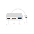 Miniatyrbillede 2 af 3: 3-Port USB-C Hub MacLean MCTV-840 Sølvfarvet