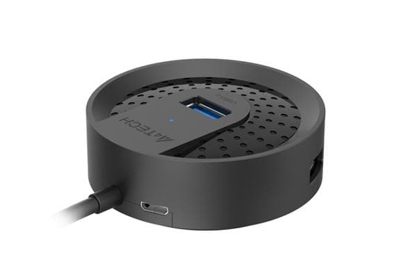 HUB extern A4TECH, porturi USB-A: USB 3.0 x 4, conectare prin USB , cablu 1.0 m, negru, "HUB-30-BK" (timbru verde 0.8 lei)